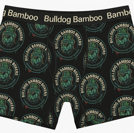 Printed Bulldog Bamboo Boxers